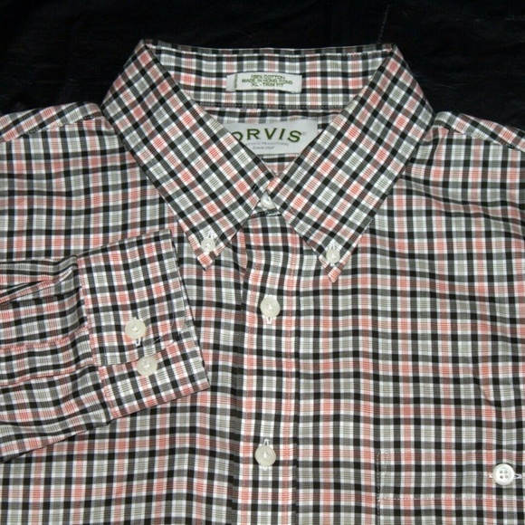 Orvis Trim Fit Mens Long Sleeve Button Down Shirt - Picture 3 of 7
